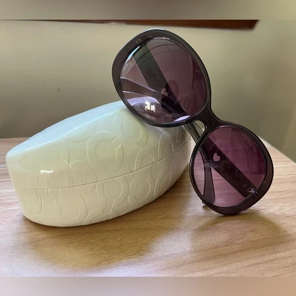Coach Gracie Sunglasses in Purple (poppy collection) w Hardshell Case! - Picture 2 of 15